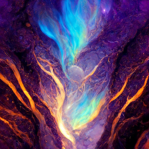 Fond de texture d'opale illustré, belle opale de feu noire avec des veines d'or et des reflets violets