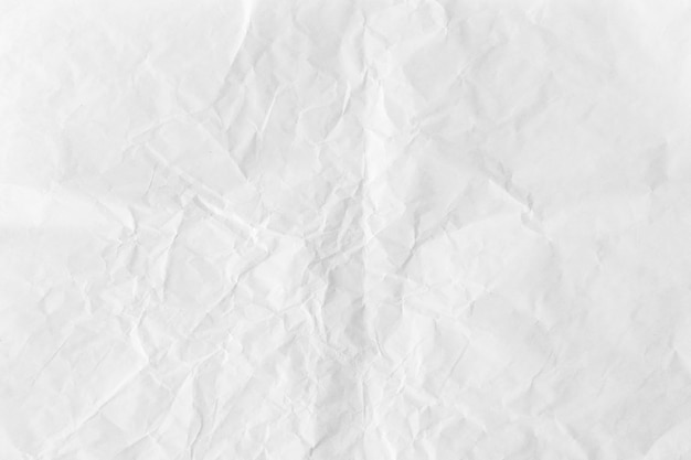 Fond texturé de papier blanc froissé
