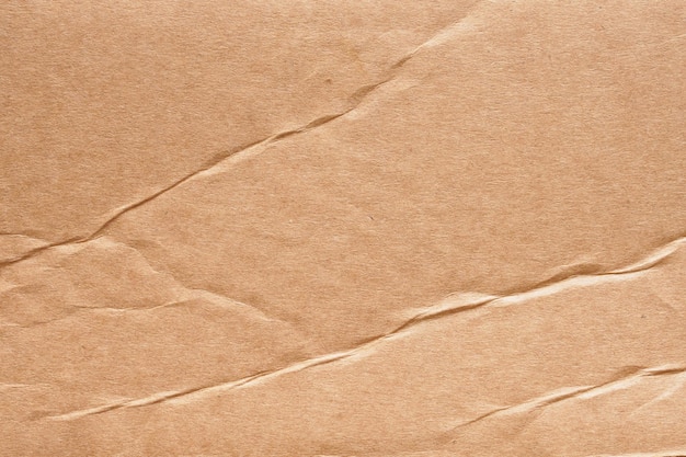 Fond de texture de papier carton froissé marron