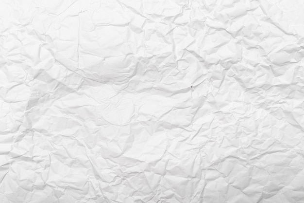 Fond de texture de papier froissé blanc