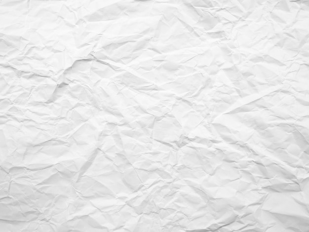 Fond de texture de papier froissé blanc