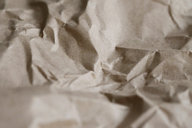 Fond de texture de papier froissé brun