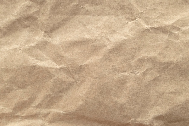 Fond de texture de papier froissé brun.