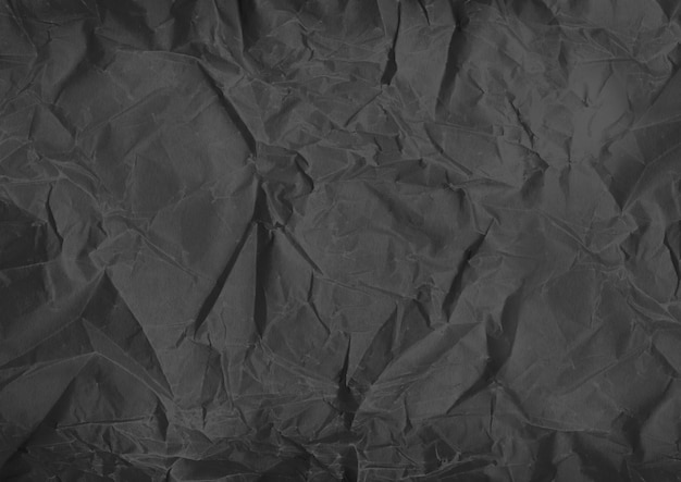 Fond de texture de papier froissé noir