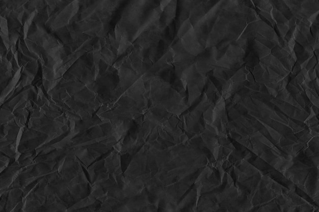 Fond de texture de papier froissé noir