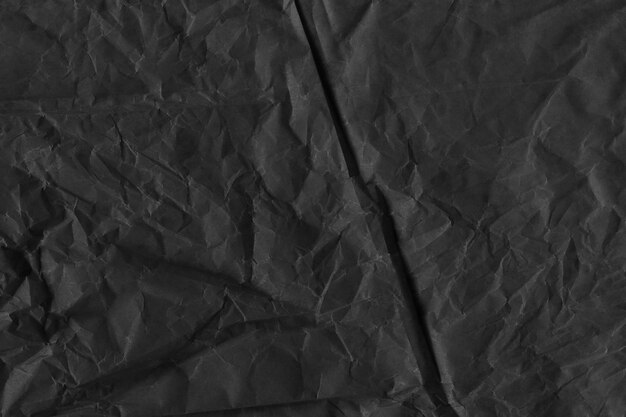 Fond de texture de papier froissé noir