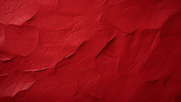 Photo fond de texture de papier froissé rouge recyclé vieux papier froissé rouge vue de dessus ia générative