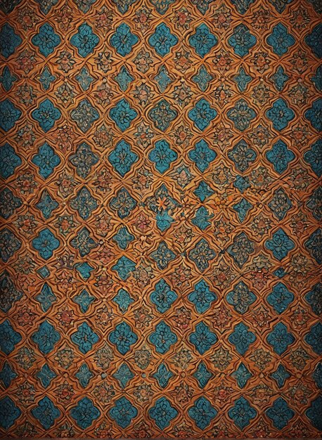 fond de texture un papier peint vintage avec un motif en bleu et brun