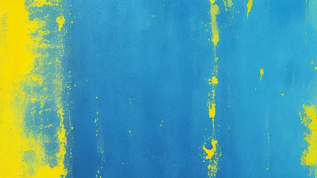 fond de texture de peinture grunge jaune et bleu
