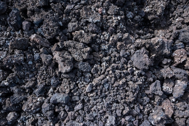 Fond de texture de pierre de roche de basalte de lave sèche