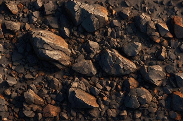 Fond de texture de roche noire Fond de texture de roche Fond de texture de pierre noire Texture de roche Texture de pierre AI générative