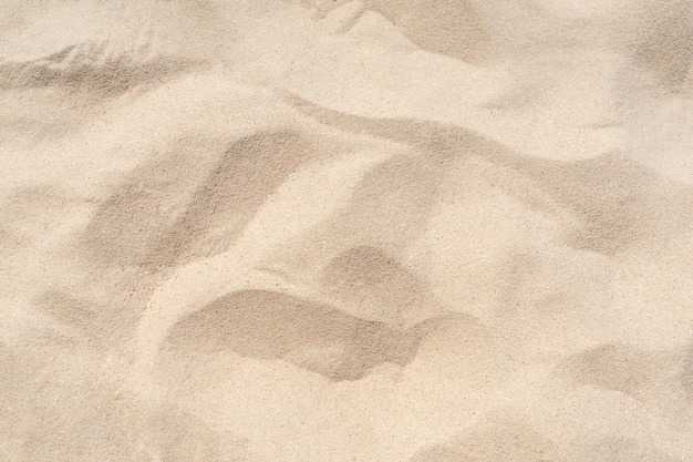 Fond de texture de sable. Modèle de désert brun de la plage tropicale. Fermer.