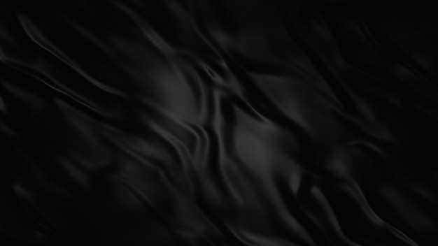 Photo fond de texture de soie ondulée noire de rendu 3d