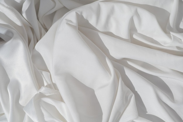 Fond de texture de tissu blanc, abstrait