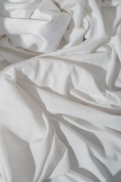 Fond de texture de tissu blanc, abstrait