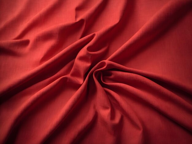 Fond De Texture De Tissu Froissé Rouge