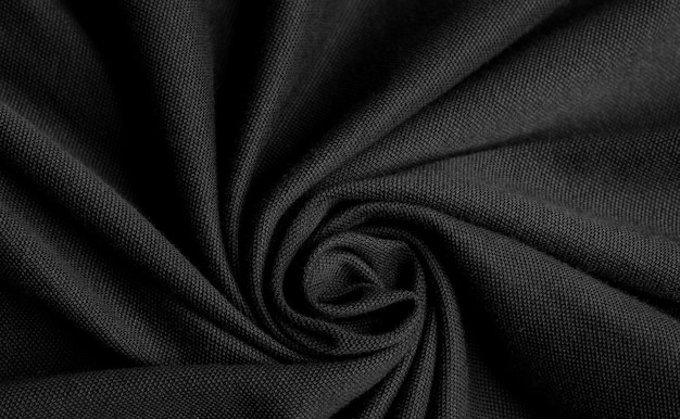 Fond de texture de tissu noir, résumé