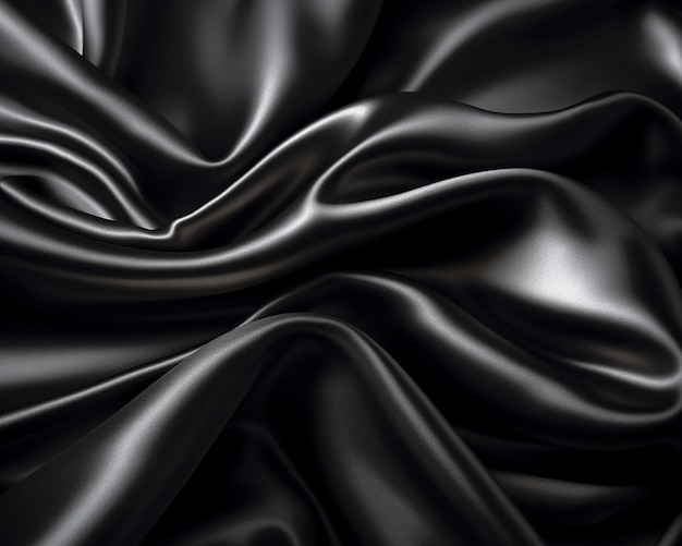 Fond de texture de tissu en soie noire