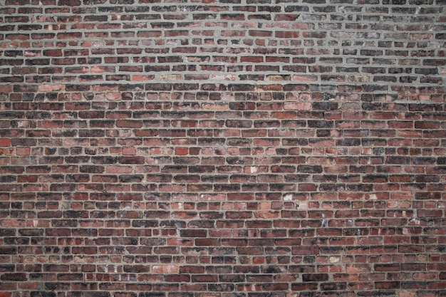 Fond de texture urbaine et grunge de mur de briques avec différents tons rouges et bruns avec espace de copie