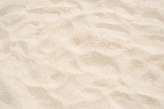 Fond et texture, vue de dessus de la texture du sable de la plage au soleil d'été.