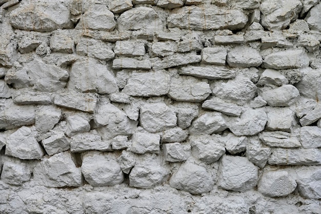 Fond de textures de mur en pierre blanchies à la chaux