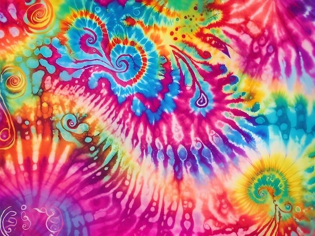 Fond TieDye avec motif en spirale