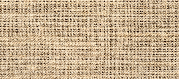 Fond de tissu de lin naturel texture toile de jute marron clair