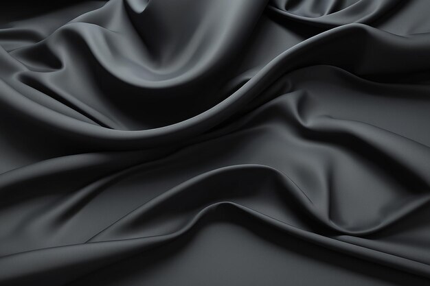 fond de tissu noir abstrait avec espace de copie rendu 3D