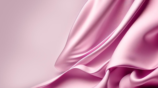 Fond De Tissu Satin Plié Rose Doux Réaliste