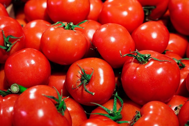 Fond de tomates rouges Vue de dessus