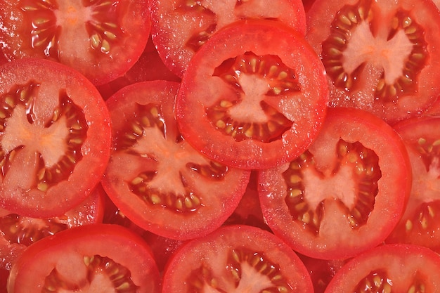 Fond de tranches de tomates