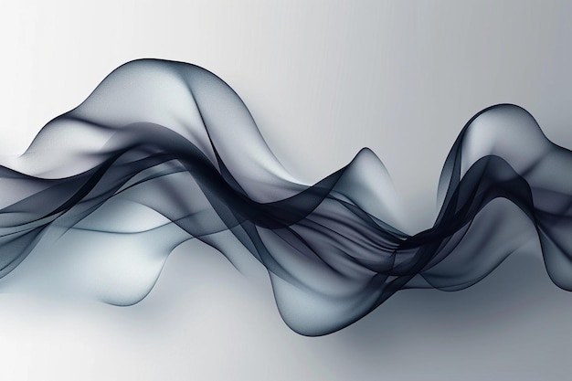 Fond transparent élégant vague grise abstraite