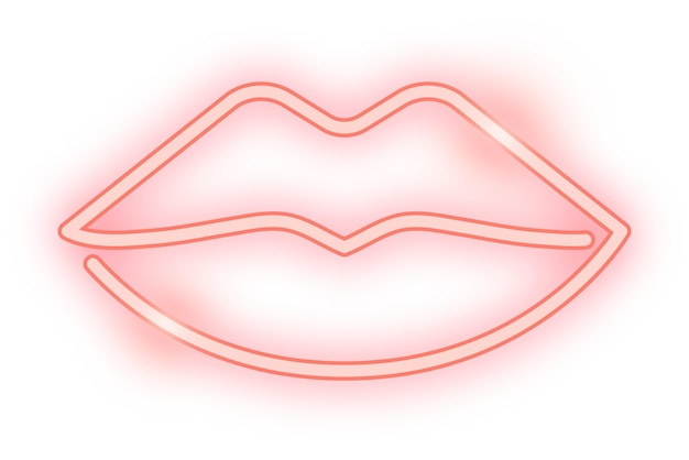 Le fond transparent de l'élément d'amour au néon rouge Png