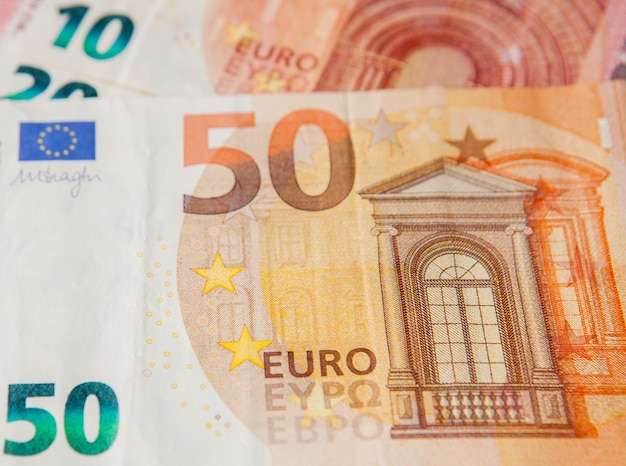 Fond de trésorerie euro argent euro billets en argent