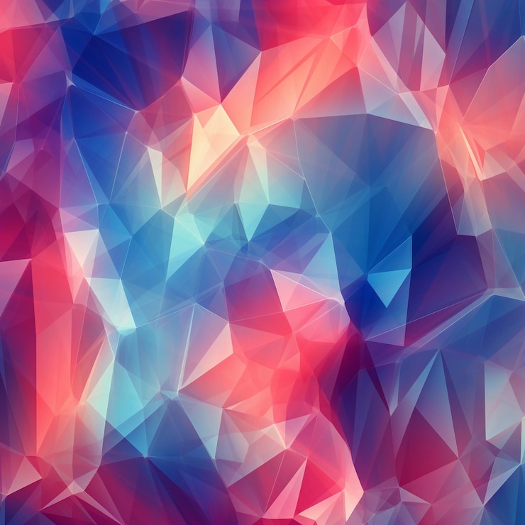 Photo un fond triangle coloré avec un motif triangle bleu.