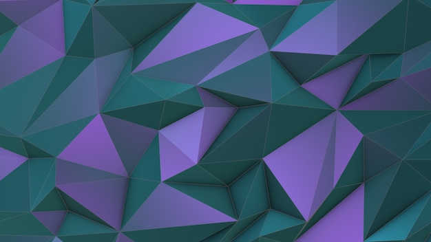 Fond de triangle low poly turquoise-violet beauté