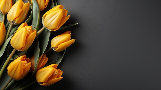 fond de tulipe jaune HD 8K fond d'écran Stock Photographic Image