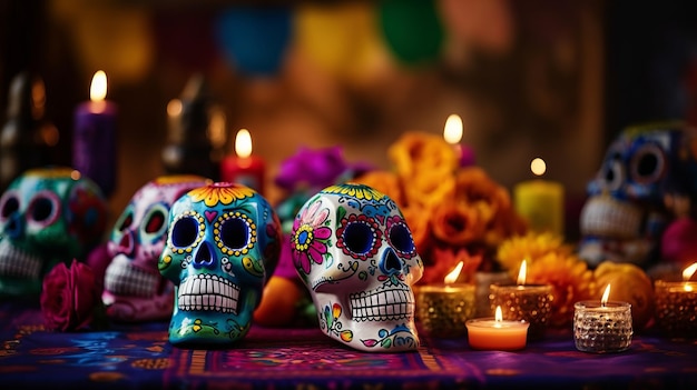 Fond de vacances dia de muertos