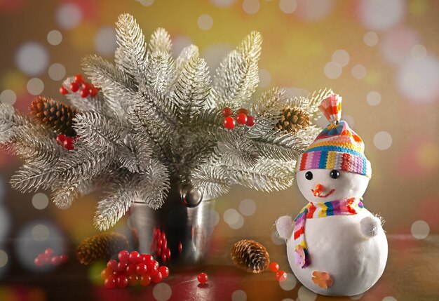 Fond de vacances de Noël et du nouvel an, saison d'hiver. Carte de voeux de Noël