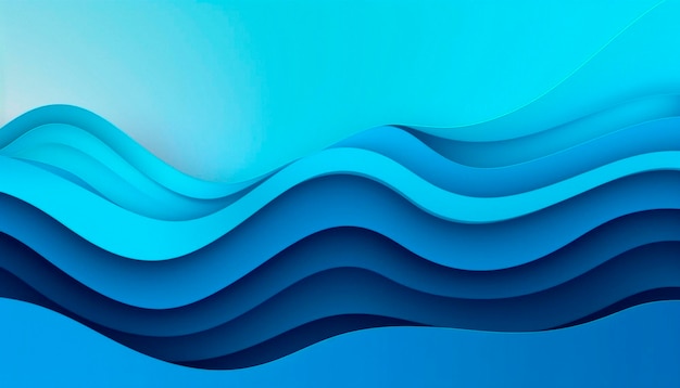 Un fond de vague bleue avec un fond bleu.