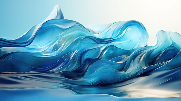 Fond de vague liquide abstrait bleu