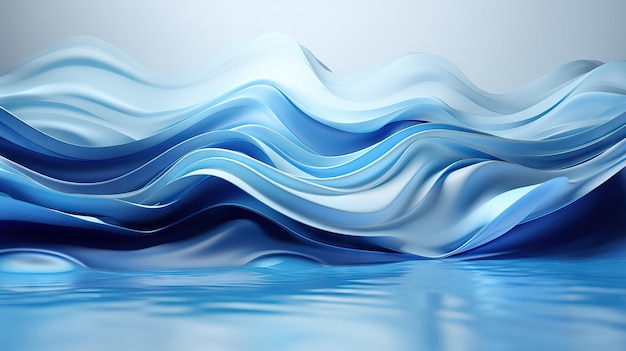 Fond de vague liquide abstrait bleu