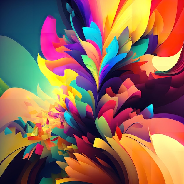 Fond De Vagues Multicolores Incurvées Colorées Abstraites Magnifiques