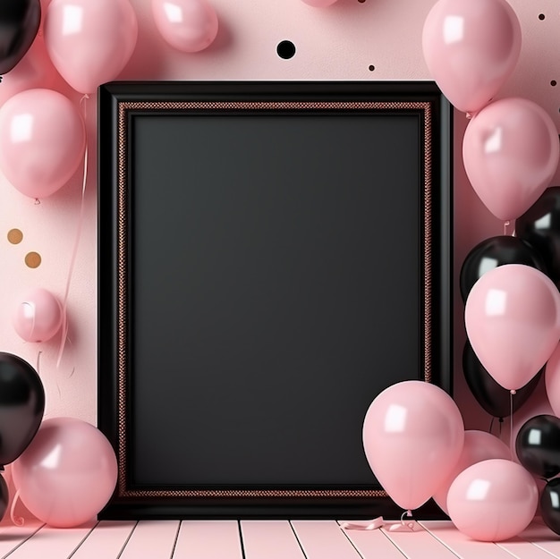 Fond de vente du vendredi noir Décoration de modèle noir et rose pour affiche de bannière de médias sociaux