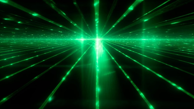 Fond vert abstrait avec un laser