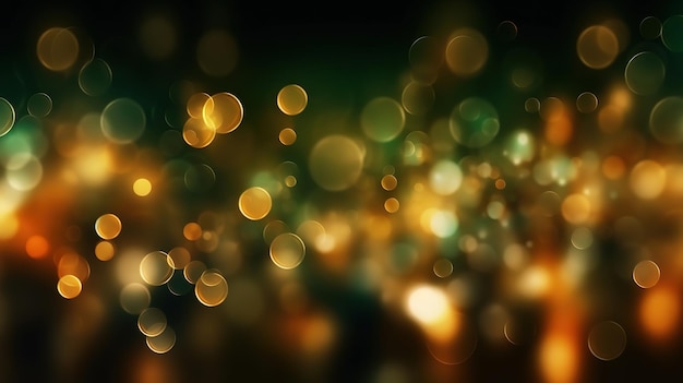 Un fond vert et jaune avec une image floue d'un bokeh.