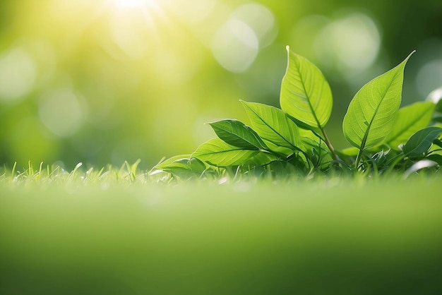 Photo fond vert naturel avec mise au point sélective