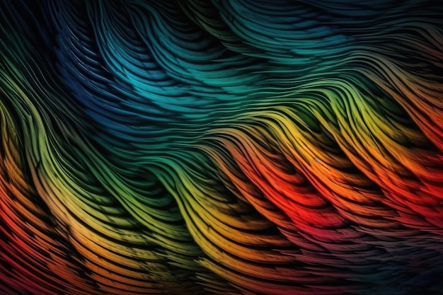 Fond vibrant avec des vagues colorées fluides