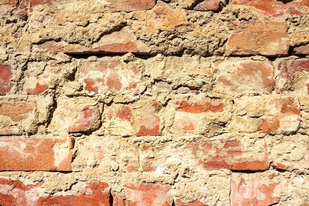 Fond de vieux mur de briques vintage