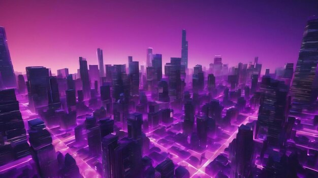 Fond violet 3d conférence d'affaires du monde virtuel instagram post 1